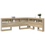 vidaXL Tête de lit de rangement Chêne Sonoma 140 cm Bois d'ingénierie
