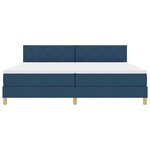 vidaXL Lit à ressort LED avec matelas avec LED Bleu 200 x 200 cm tissu