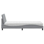 vidaXL Lit avec matelas Hanko gris clair 80x200 cm tissu
