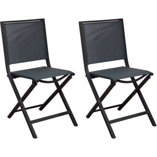 Chaise pliante en aluminium ida (lot de 2)