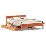 vidaXL Cadre de lit sans matelas cire marron 140x190cm bois pin massif