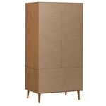 vidaXL Garde-robe MOLDE Marron 90x55x175 cm Bois massif de pin
