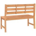 vidaXL Banc de jardin 114 cm Bois de teck solide