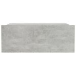 vidaXL Table de chevet flottante Gris béton Bois d'ingénierie