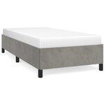 vidaXL Cadre de lit Gris clair 90x200 cm Velours