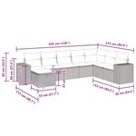 vidaXL Salon de jardin 8 Pièces avec coussins noir résine tressée