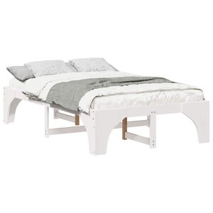 vidaXL Cadre de lit Blanc 120 x 190 cm Pin massif