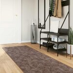 vidaXL Coureur de Tapis MARSA Gris 100 x 400 cm Polyester et PVC
