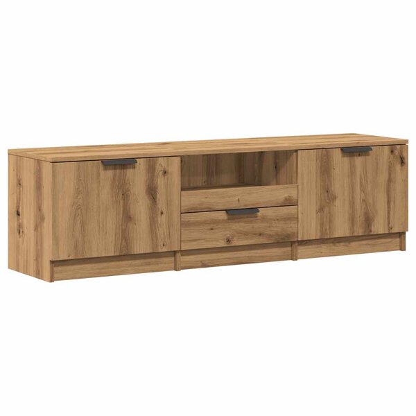 vidaXL Meuble TV chêne artisanal 140x35x40 cm bois d'ingénierie