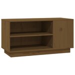 vidaXL Meuble TV Marron miel 80x35x40 5 cm Bois de pin massif
