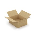 Caisse carton brune simple cannelure à montage instantané raja 25x20x10 cm (lot de 20)