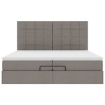 VidaXL Cadre de lit ottoman avec matelas taupe 200x200cm tissu