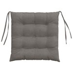 vidaXL Coussins de siège 4 Pièces Gris clair 40 x 40 x 6 cm