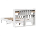 vidaXL Cadre de lit sans matelas blanc 140x200 cm bois de pin massif