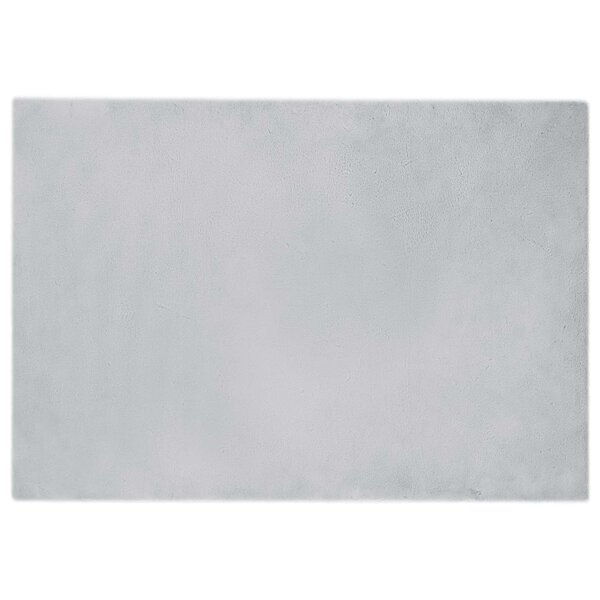 vidaXL Tapis en Fourrure Synthétique de Lapin Olite Gris 140 x 200 cm