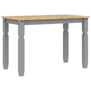 vidaXL Table à manger Corona gris 112x60x75 cm bois massif de pin