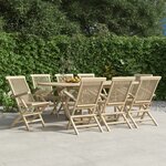 vidaXL Chaises de jardin pliantes 8 Pièces gris 56x61x89 cm bois de teck