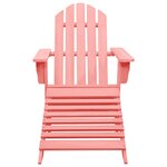 vidaXL Chaise de jardin Adirondack avec pouf bois de sapin solide rose