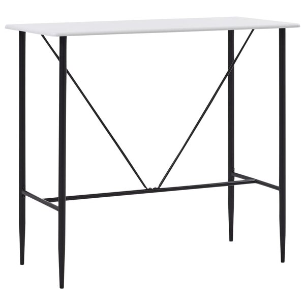 vidaXL Table de bar Blanc 120x60x110 cm MDF