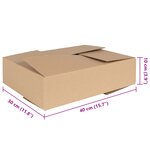 vidaXL Boîte Pliable 50 Pièces 40x30x10 cm Carton