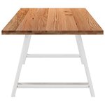 vidaXL Table à manger marron clair bois de chêne massif rectangulaire