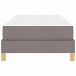 vidaXL Lit à ressorts Taupe  marron 80 x 200 cm Tissu  Bois Engineered
