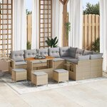 vidaXL Ensemble de canapé de jardin 13 Pièces beige et gris clair