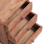 vidaXL Table de chevet avec 3 tiroirs 35x25x35 cm Bois de récupération