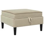 vidaXL Pouf avec Rangement Sable Velours