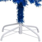 vidaXL Arbre de Noël artificiel pré-éclairé et boules bleu 240 cm PVC
