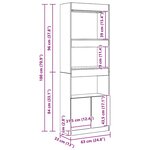 vidaXL Buffet haut 63x33x180 cm chêne artisanal bois d'ingénierie