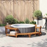 vidaXL Entourage de bain à remous Marron Ø255 cm Bois d'acacia massif