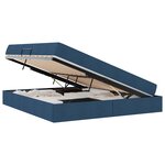 vidaXL Lit avec rangement et matelas Bleu 180 x 200 cm Polyester