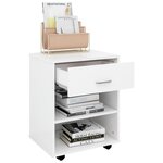vidaXL Armoire à roulettes Blanc 46x36x59 cm Bois d'ingénierie
