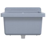 vidaXL Lavabo pour montage murale gris 40x40x24 cm résine