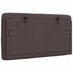 vidaXL Coussin de tête de lit marron foncé 90 cm tissu
