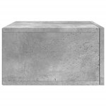 vidaXL Table de chevet murale gris béton 35x35x20 cm