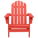 vidaXL Chaise de jardin Adirondack avec pouf et table Sapin Rouge