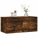 vidaXL Armoire murale chêne fumé 80x36 5x35 cm bois d'ingénierie