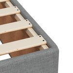 vidaXL Cadre de lit sans matelas gris clair 160x200 cm tissu