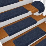 vidaXL Tapis d'escalier autocollants 5 pièces 65 x 21 x 4 cm Anthracite Bord rectangulaire