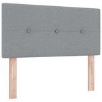 vidaXL Lit à ressorts avec matelas Gris clair 100 x 200 cm tissu