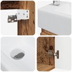 vidaXL Meuble de salle de bain avec robinet Bois ancien