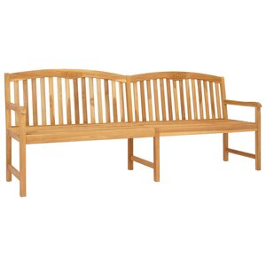 vidaXL Banc en Bois Sculpté en Rose 228 x 60 x 90 cm Naturel