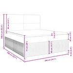 vidaXL Sommier à lattes de lit avec matelas Bleu 200x200 cm Tissu