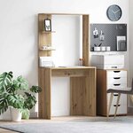 vidaXL Bureau chêne artisanal 78.5 x 37 x 154.5 cm Bois d'ingénierie