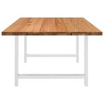 vidaXL Table à manger marron clair bois de chêne massif rectangulaire