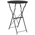 vidaXL Ensemble bistro pliant 3 Pièces Anthracite Acier
