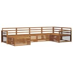 vidaXL Ensemble de canapés d'extérieur 6 pc Naturel
