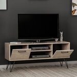 Homemania Meuble TV Almira 120x35x50 cm Bois et noir